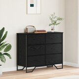 vidaXL komoda Crni hrast 91x35.5x74.5 cm Inženjersko drvo | shoptok.hr