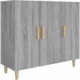  Komoda boja hrasta sonome 90 x 34 x 80 cm konstruirano drvo Siva | shoptok.hr