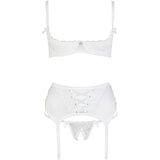 Cottelli Shelf Bra, Suspender Belt and String Set 2221055 White 75B/S | shoptok.hr