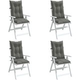  The Living Store Blazina za stol 4 kosi melanž temno siva 120x50x7 cm blago - Blazina Za Stol Z Visokim Naslonjalom, (21487488) | Shoptok.si