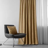  Curtain MILANA color light brown style classic silver silver metal eyelets chenille 140x245 HOMEDE | shoptok.hr