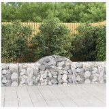 vidaXL obokana gabionska košara 40 kosov 200x30x60/80cm cinkano železo | Shoptok.si