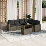 vidaXL 7-dijelni set vrtnih sofa sivi od poliratana | shoptok.hr