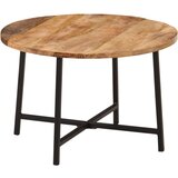vidaXL Stolić za kavu 54 x 54 x 35 cm od masivnog drva manga i željeza | shoptok.hr