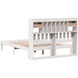  Krevet s regalom z knjige bez madraca bijeli 135x190cm borovina | shoptok.hr