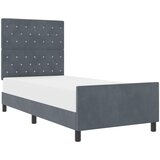 vidaXL Krevet Tamno Sivi 90x200 cm Baršun | shoptok.hr