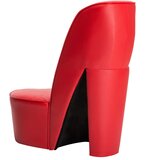  Stolica u obliku visoke pete od umjetne kože crvena | shoptok.hr