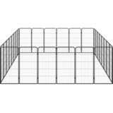  Ograda za pse s 28 panela crna 50 x 100 cm čelik obložen prahom | Eponuda.ba