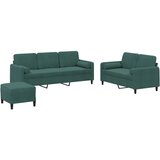  3-dijelni set sofa s jastucima tamnozeleni baršunasti | shoptok.hr