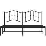  Metalni okvir za krevet s uzglavljem crni 183x213 cm | shoptok.hr