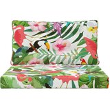  Jastuk za vanjsku sofU 2 pcs šareni Poliester - šareni 80 x 80 cm 1x sjedalo +1x naslon (2D s bartagom) | shoptok.hr