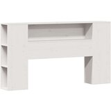 vidaXL Krevet s regalom z knjige bez madraca bijeli 150x200cm borovina | shoptok.hr