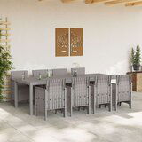  9-dijelni set za obedovanje u vrtu sivi poli ratan | shoptok.hr