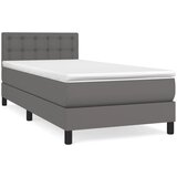  s oprugama i madracem sivi 80 x 200 cm od umjetne kože | shoptok.hr