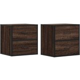 Maison Chic Stenski Dvo delni komplet Nočne omarice - Nočne mize rjavi hrast 40x31x39,5 cm, (21687918) Cene