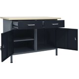  Delovna miza črna 120x60x85 cm jeklo, (20751388) | Shoptok.si