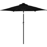  Vrtni suncobran s čeličnom šipkom crni 225 x 225 x 212 cm | shoptok.hr