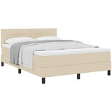  Krevet s opruga kutije s uzglavljem Krema 160 x 200 cm tkanina | shoptok.hr