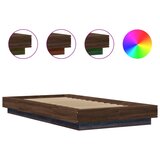  Okvir za krevet s LED svjetlima boja hrasta 90 x 200 cm drveni | shoptok.hr