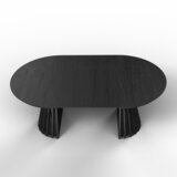 Bessagi Home Raztegljiva Miza Ennio, 120-200x120, Črna | Shoptok.si
