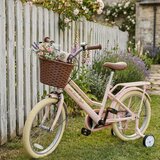 Enero Retro Style 18" roza otroško kolo s košarico in pomožnimi kolesi | Shoptok.si