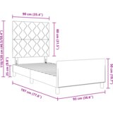  Postelja Temno Modra 90x190 cm Žamet, (22049368) | Shoptok.si