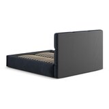 Windsor & Co Sofas Temno modra oblazinjena zakonska postelja s prostorom za shranjevanje z letvenim dnom 180x200 cm Libera – | Shoptok.si