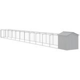  Kućica za pse s krovom svjetlosiva 117 x 1221 x 123 cm čelična | Shoptok.si