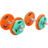 Gorilla Sports 2 Kratke šipke sa zvezdastim maticama + Gumirani tegovi (ukupno 20 kg) ( 100756-00009-0025 ) | ePonuda.com