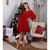Gemre Red sequin dress with a bow Siella | Shoptok.si