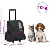  Sklopiva višenamjenska kolica za kućne ljubimce crna | shoptok.hr