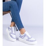 Gemre Purple lace-up sneakers on a chunky sole Lusinda | Shoptok.si
