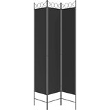  Paravan - Sobna pregrada s 3 panela crna 120x220 cm od tkanine - Crna 120 x 220 cm 1 3 | shoptok.hr