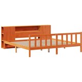  Krevet s regalom za knjige bez madraca 200x200 cm od borovine | shoptok.hr