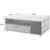 Livetastic KLUBSKA MIZA, antracit, barve hrasta | Shoptok.si
