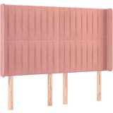  LED posteljno vzglavje roza 147x16x118/128 cm žamet, (20953161) | Shoptok.si