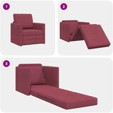  Krevet na razvlačenje Vinska crvena 74 x 77 x 81 cm tkanina | shoptok.hr