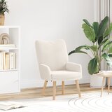 vidaXL Relaxacijska Stolica Krem Koder Wool-like Tkanina | Shoptok.si