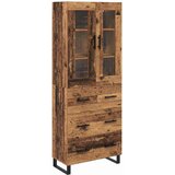 vidaXL Highboard s ladicama 2 pcs Staro drvo Inženjerska drva i staklo | shoptok.hr