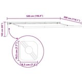 Nadstrešnica Antracit 5 x 3 m Metal | shoptok.hr