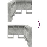  Skladišno uzglavlje Betonski sivi 90 cm Konstruirano drvo | shoptok.hr