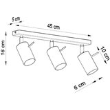  Stropna svetilka RING 3 siva, (21348130) | Shoptok.si
