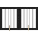  Vrata za pse z stojali 2 pcs Črni hrast 80 x 100 cm, (5000232793) | Shoptok.si