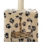  Penjalica za mačke sa stupovima za grebanje od sisala 55 cm bež s uzorkom šapa | Eponuda.ba