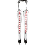 Cottelli - Crne mrežaste čarape (sa crvenom čipkom) Cottelli - Crne mrežaste čarape (sa crvenom čipkom) Slike