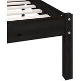  Okvir za krevet od masivne borovine crni 135x190 cm bračni | Eponuda.ba