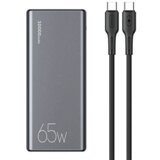 Usams zunanja baterija powerbank 30.000 mAh US-CD165 Quick Charge / PD 65W z LCD-jem / 3x izhod - črn Cene