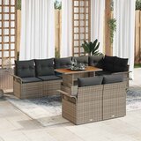  Sjedeća garnitura za vrt 9 kom. Siva poliratan 100 x 55 x 73 cm | shoptok.hr