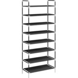  Stalak za cipele s 8 polica od metala i netkane tkanine crni | shoptok.hr