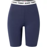 Tommy Jeans Hlače mornarsko plava / vatreno crvena / crna / bijela